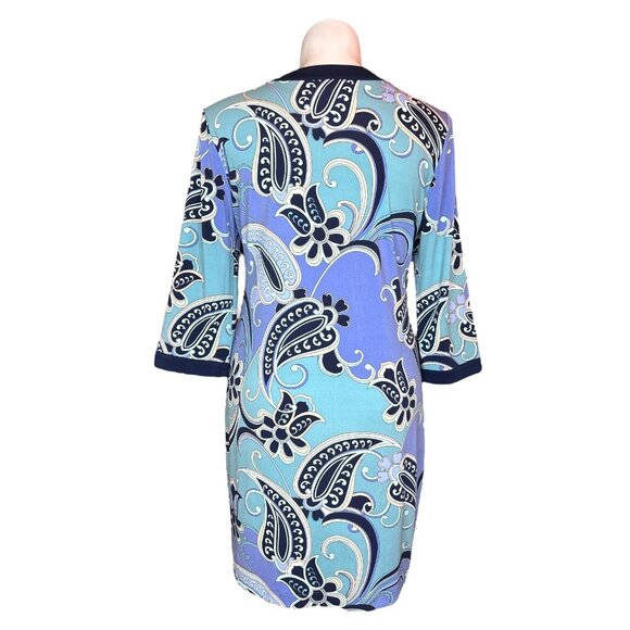 Chico's Blue and Black Paisley Mini Dress - Picture 6 of 10